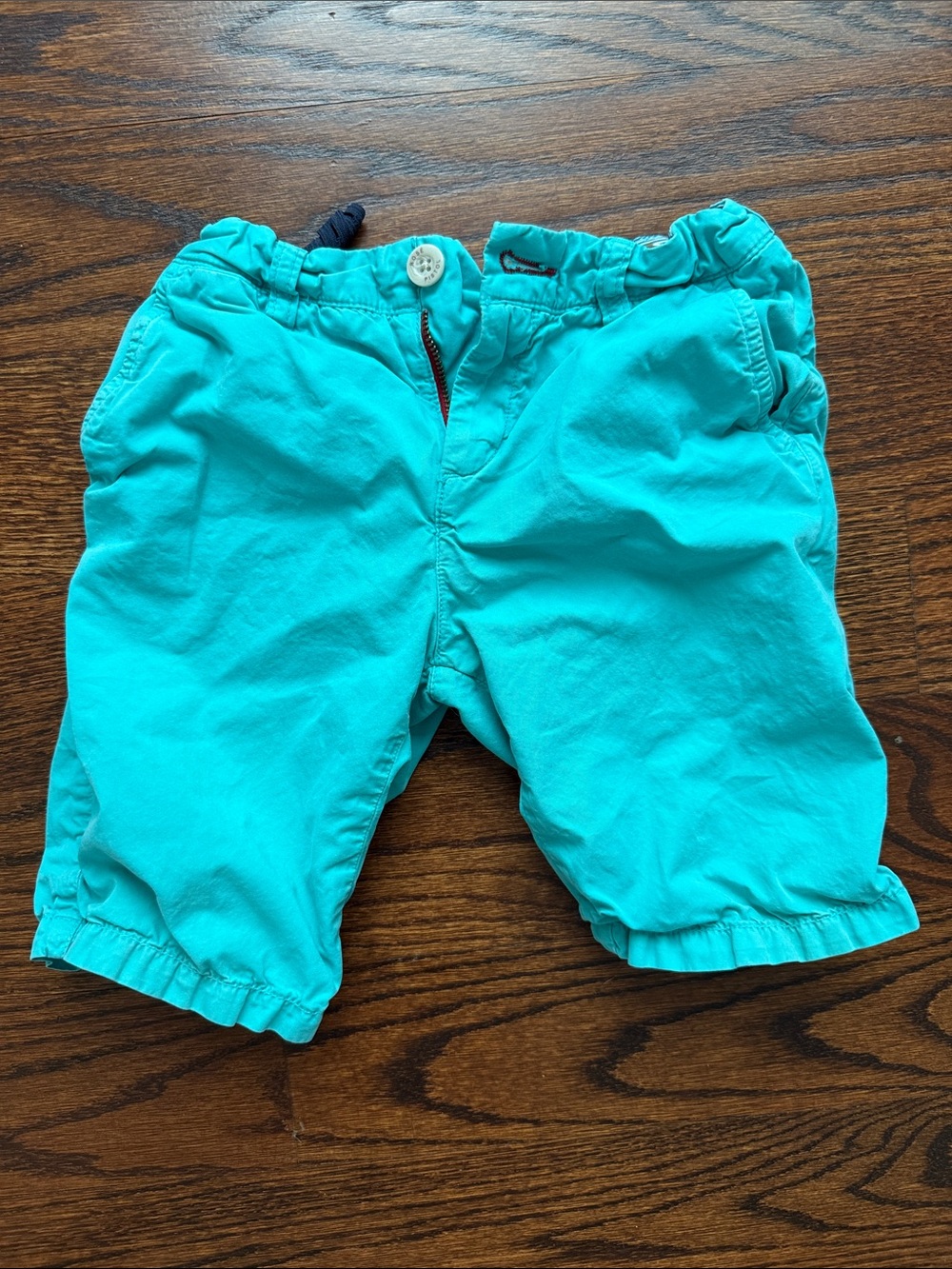 Kids Teal Pull-On Cotton Shorts